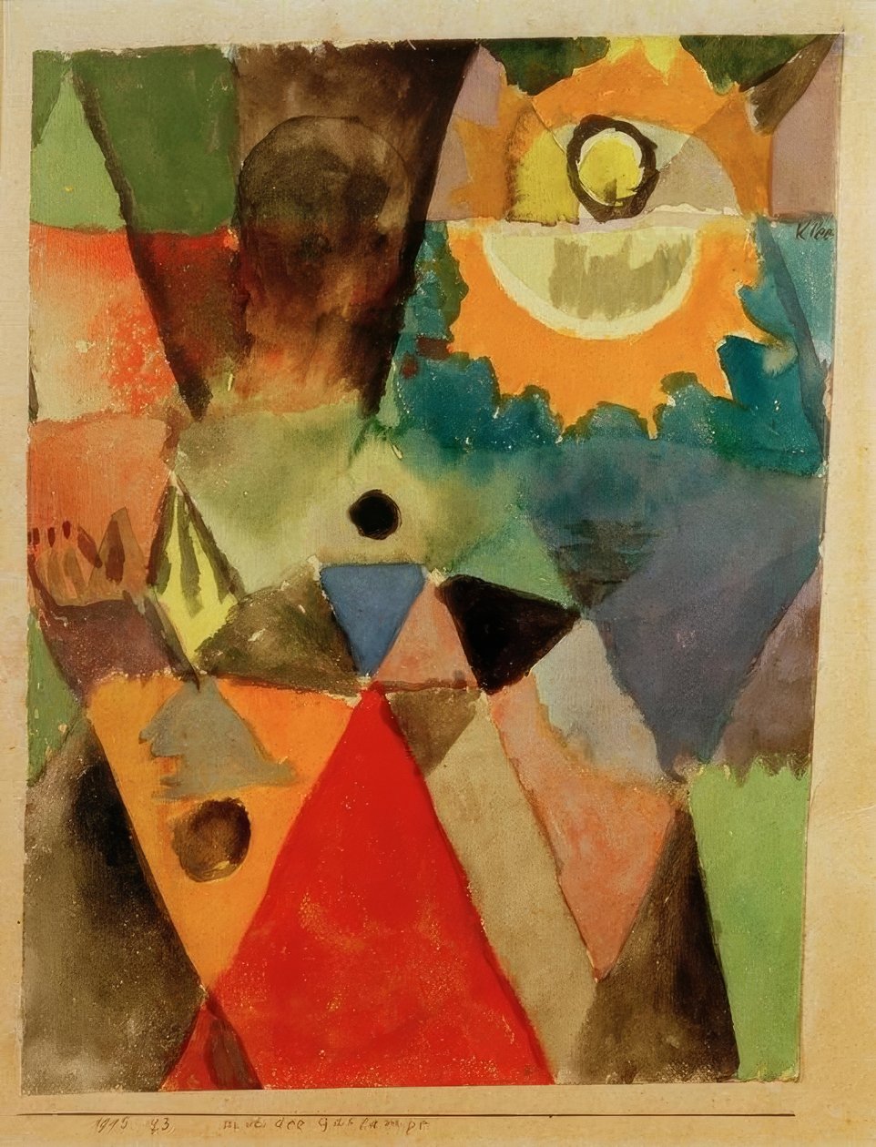 Z lampą gazową (martwa natura z lampą gazową) autorstwa Paul Klee