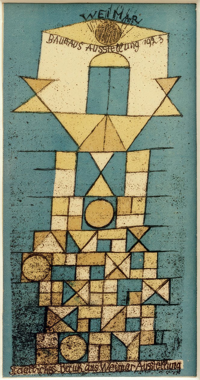 P. Klee, Weimar, Bauhaus wyw. 1923 / litografia kolorowa autorstwa Paul Klee