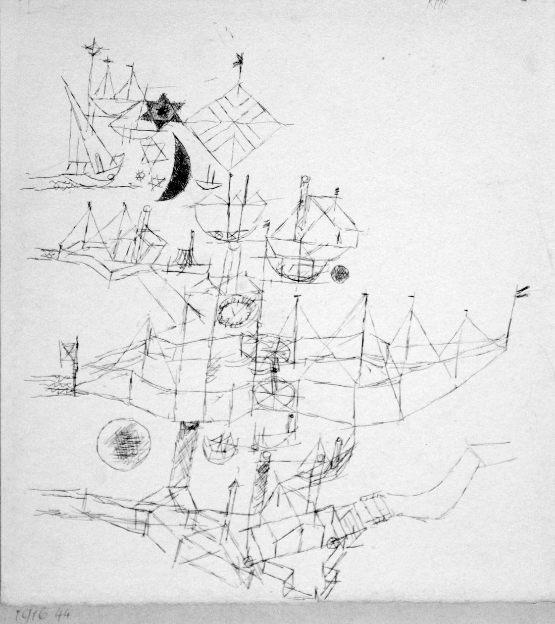Statki nałożone na kilka warstw autorstwa Paul Klee