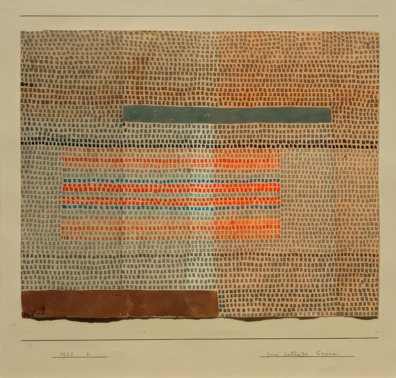 Dwie zaakcentowane pozycje autorstwa Paul Klee