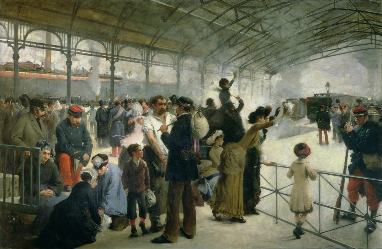 Wyjazd, Gare DAusterlitz, Paryż, 1883 autorstwa Paul Louis Delance