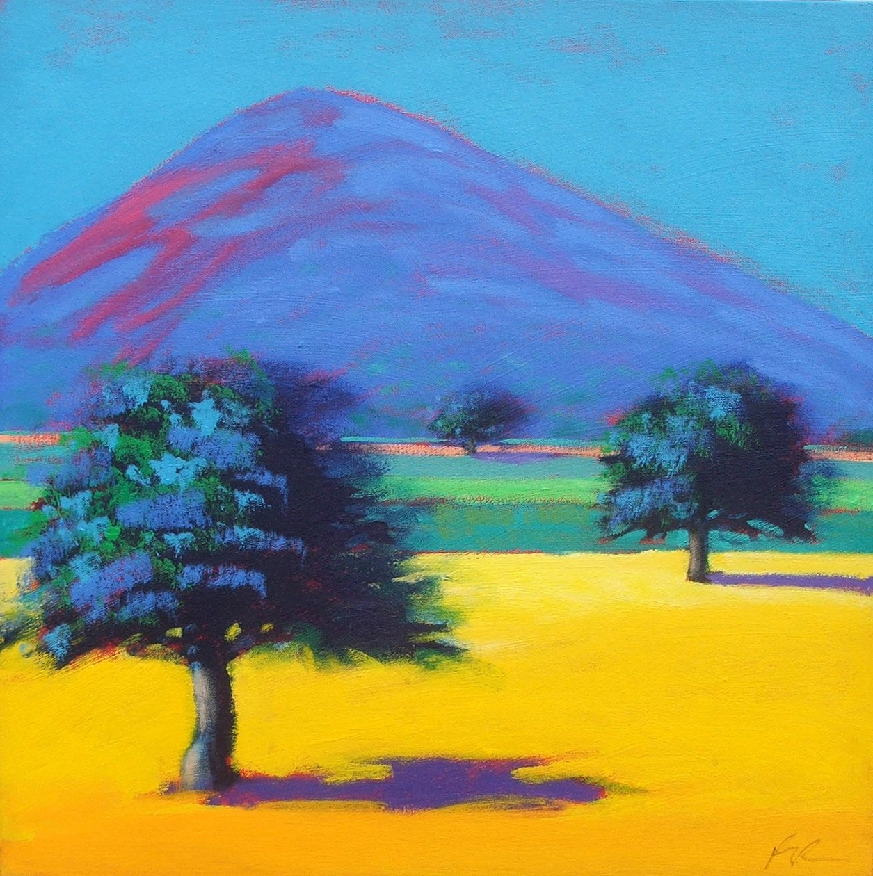 Castlemorton (akryl na karcie) autorstwa Paul Powis
