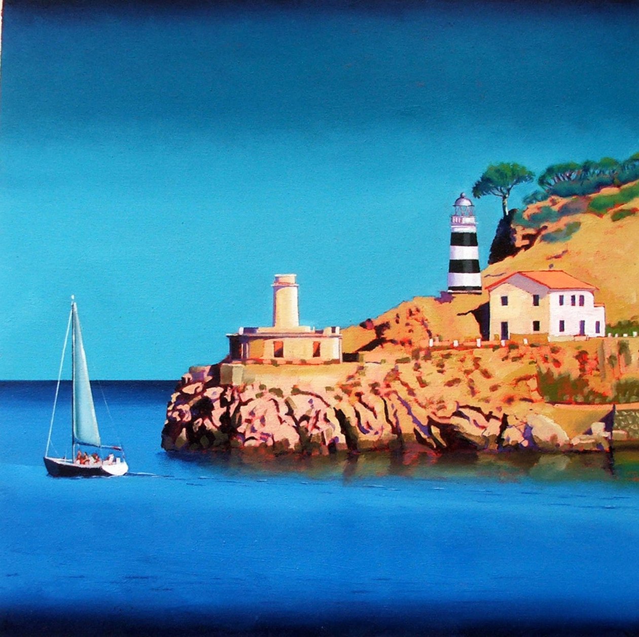 Port Soller 2 (akryl na pokładzie) autorstwa Paul Powis
