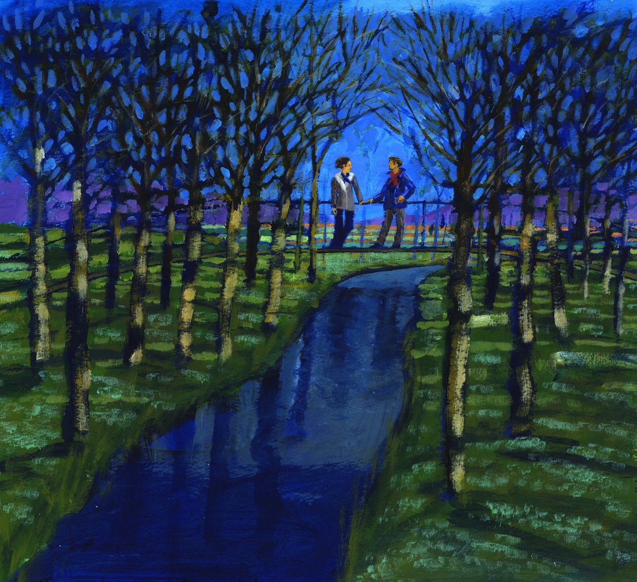 Spotkanie romantyczne, 2008 (akryl na płycie) autorstwa Paul Powis