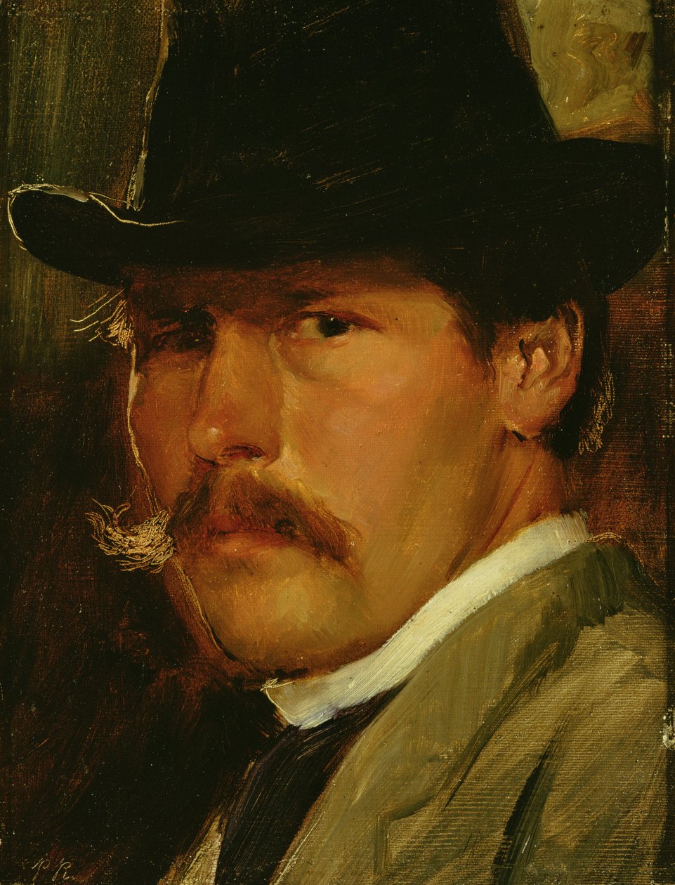Autoportret w kapeluszu, 1900 autorstwa Paul Raud