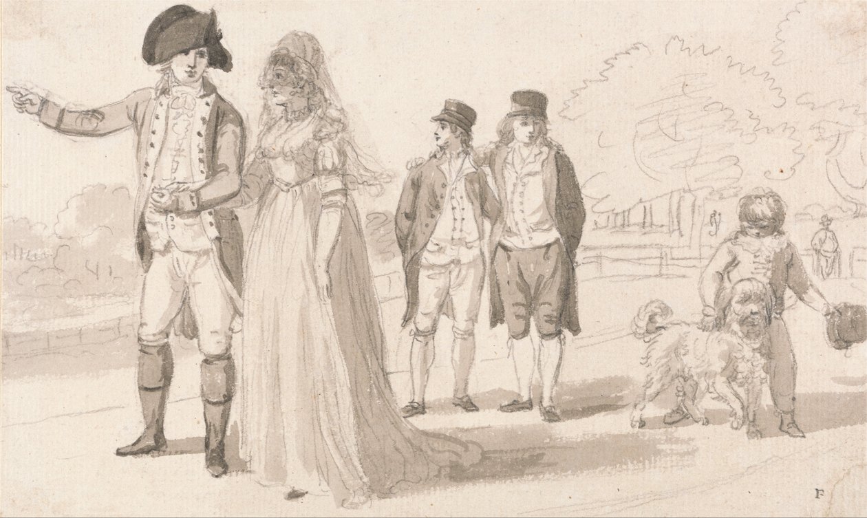 Rodzina w Hyde Parku autorstwa Paul Sandby