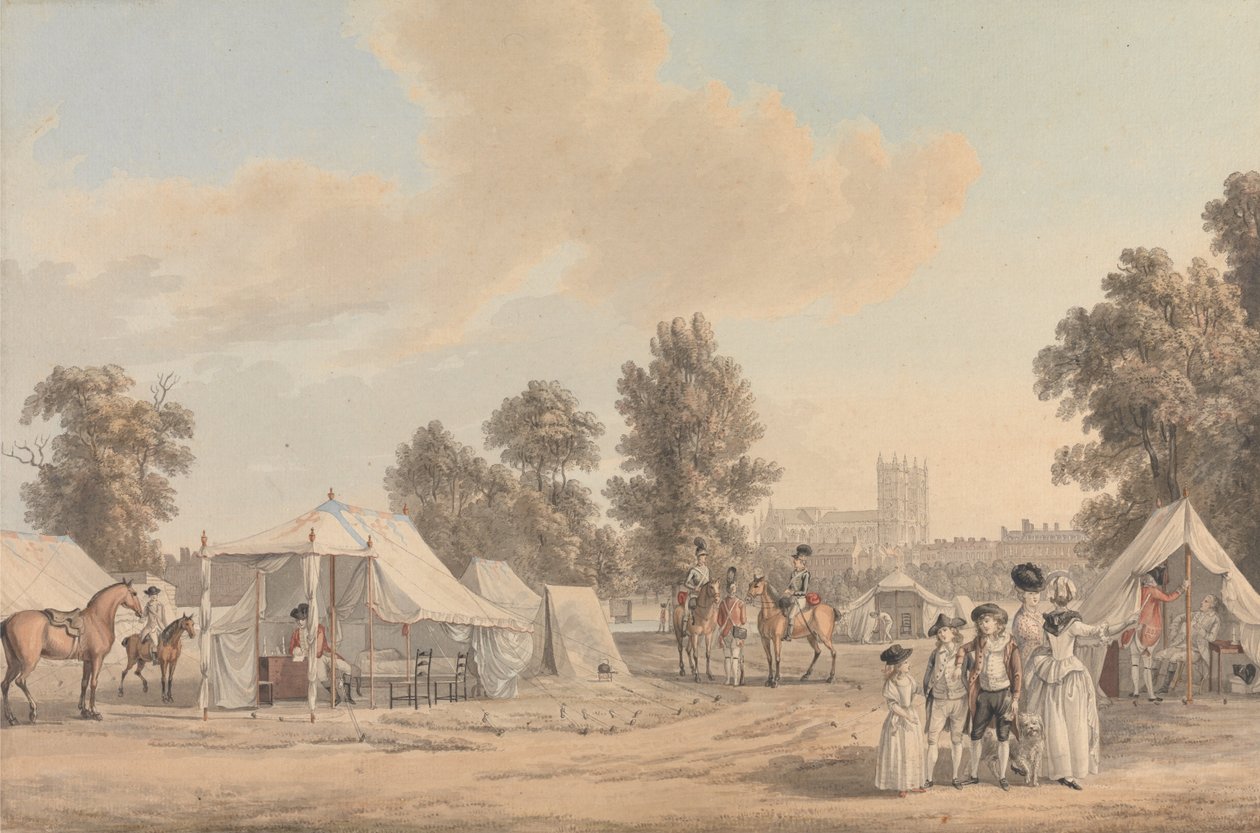 Obozowisko w St. James Park autorstwa Paul Sandby