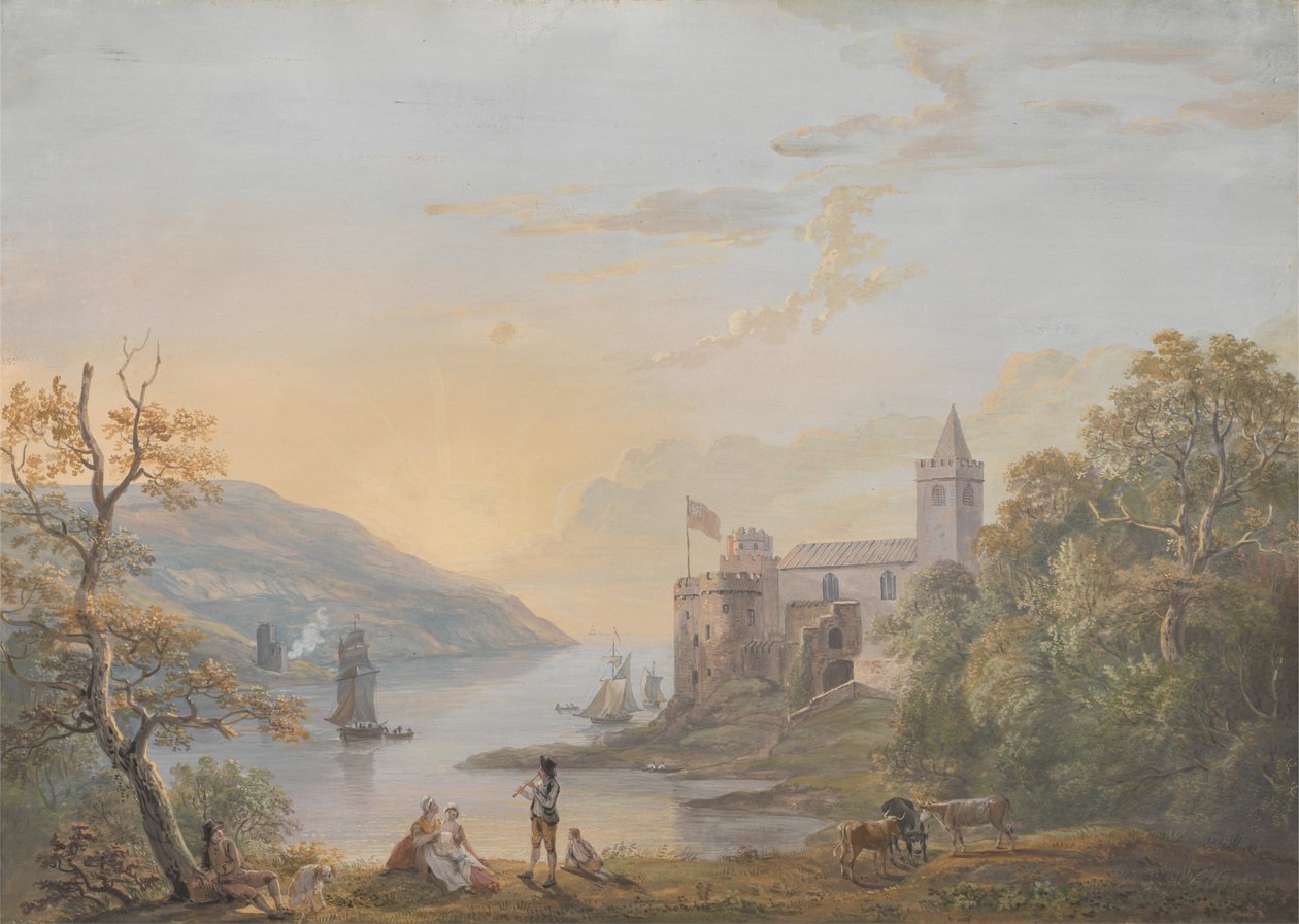 Zamek Dartmouth autorstwa Paul Sandby