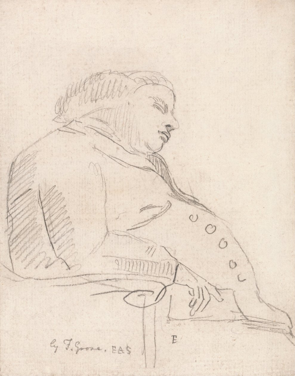 Francis Grose śpi na krześle autorstwa Paul Sandby