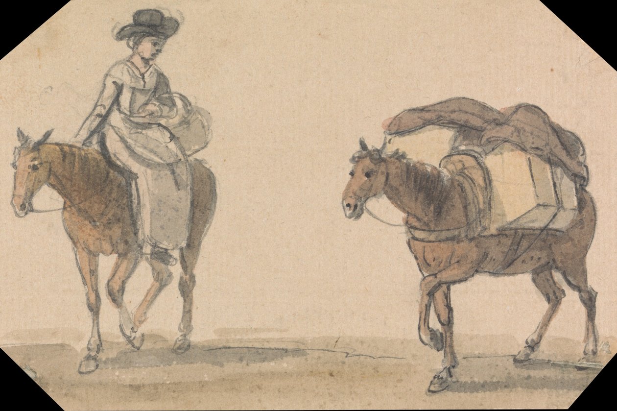 Dziewczyna z Packhorse autorstwa Paul Sandby