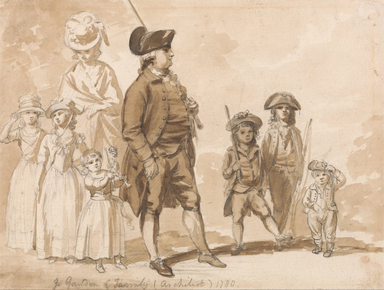 James Gandon i rodzina autorstwa Paul Sandby