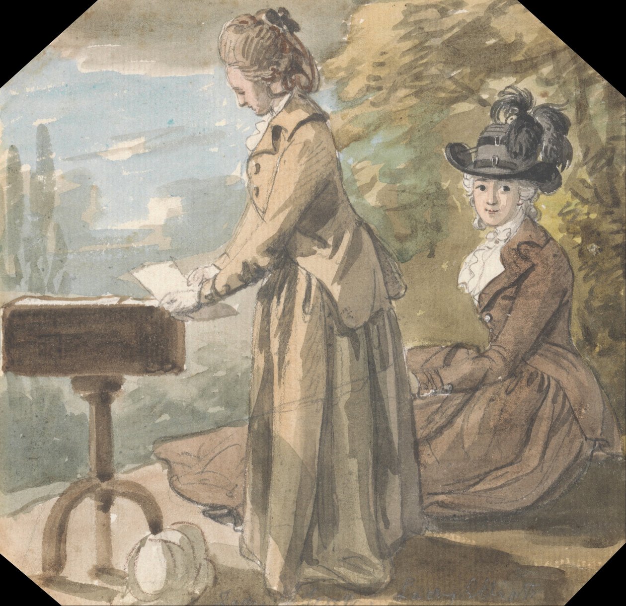 Lady Francis Scott i Lady Elliot autorstwa Paul Sandby