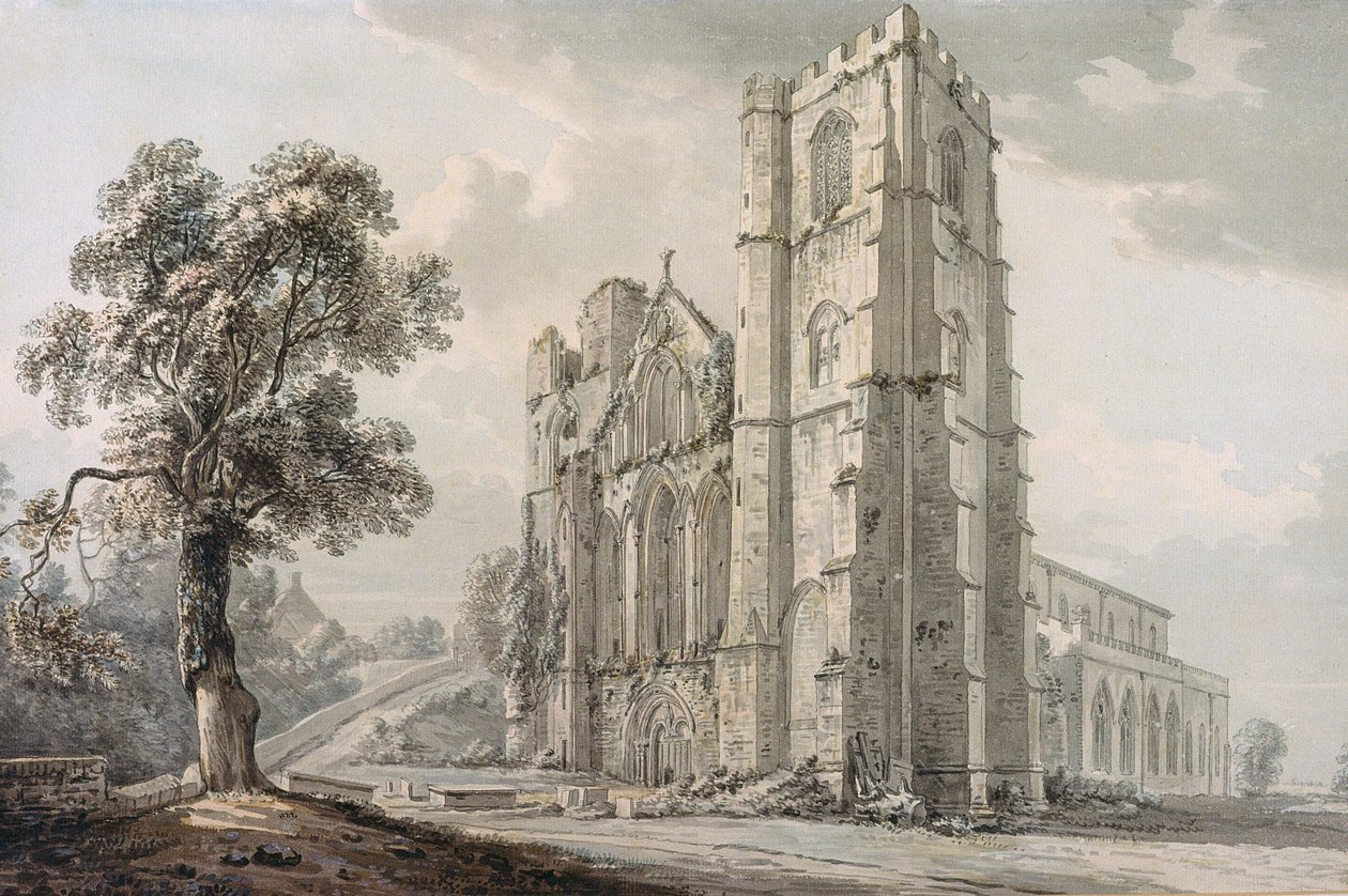 Katedra w Llandaff (akwarela) autorstwa Paul Sandby