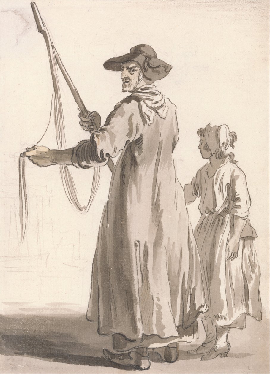 London Cries - sprzedawca koronek autorstwa Paul Sandby