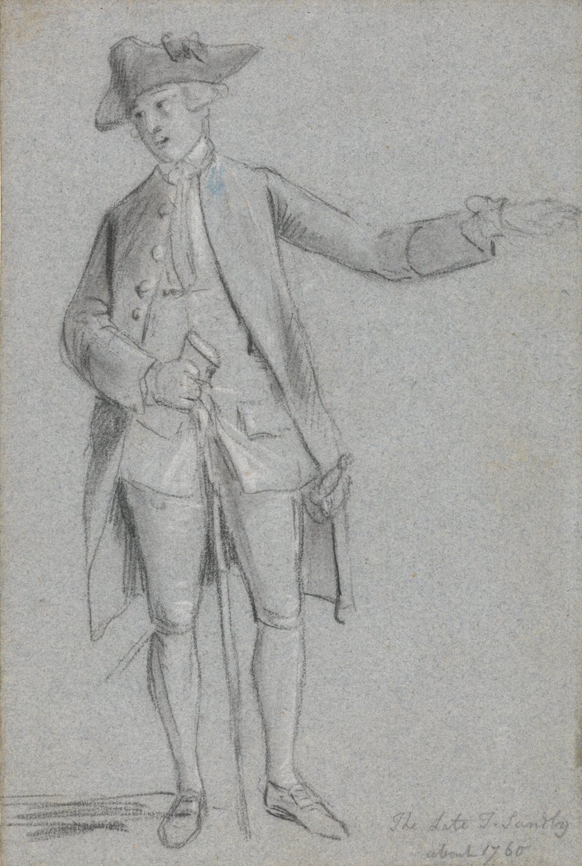 Portret Thomasa Sandby, R.A., brata artystów autorstwa Paul Sandby