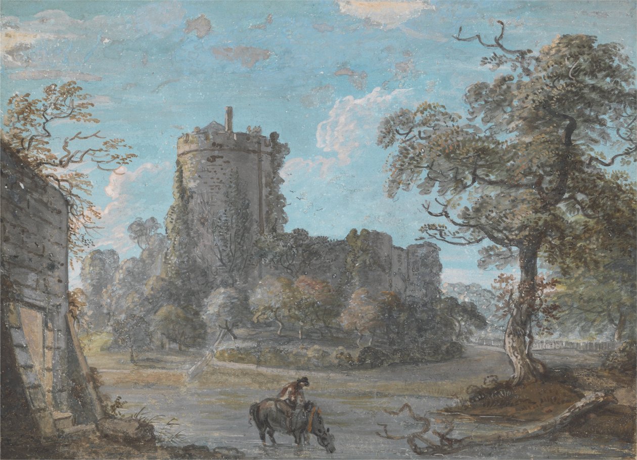 Wejście do zamku Chepstow autorstwa Paul Sandby