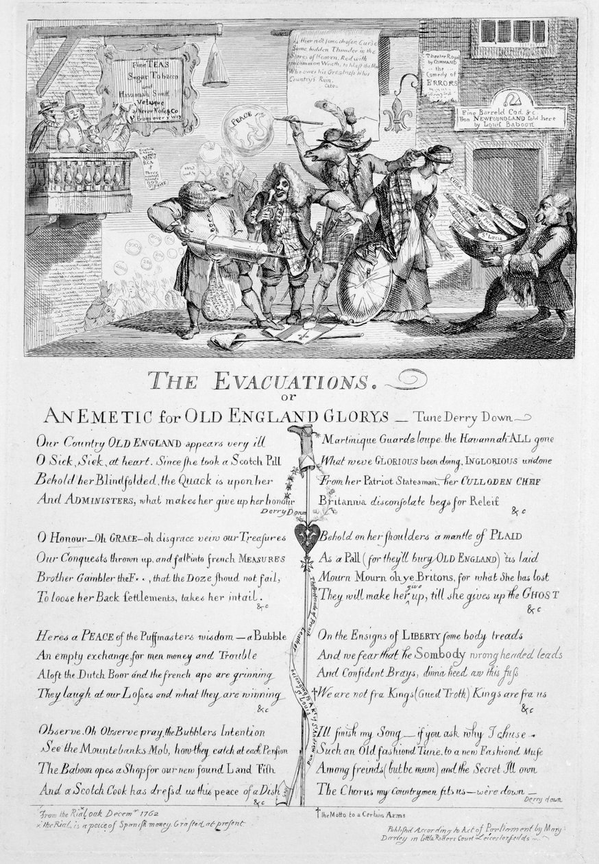 Ewakuacje lub emetyk dla Old England Glorys, 1762 autorstwa Paul Sandby