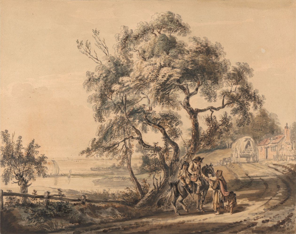 Cygańska wróżka autorstwa Paul Sandby