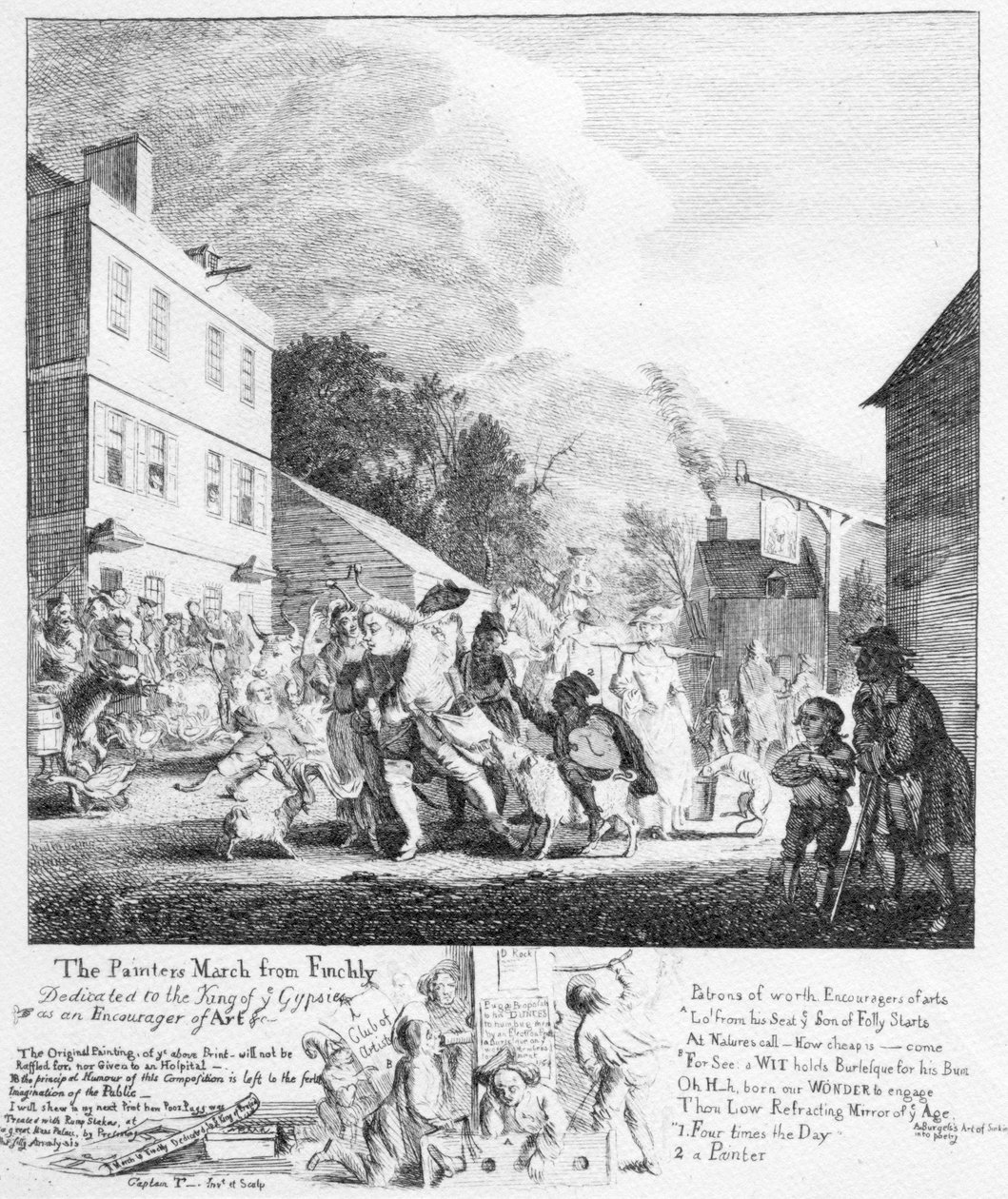 Marsz malarza z Finchley, 1753 autorstwa Paul Sandby