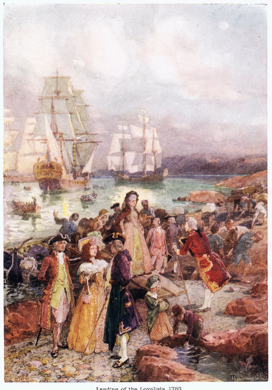 Lądowanie lojalistów w 1783 r. autorstwa Paul Sandham