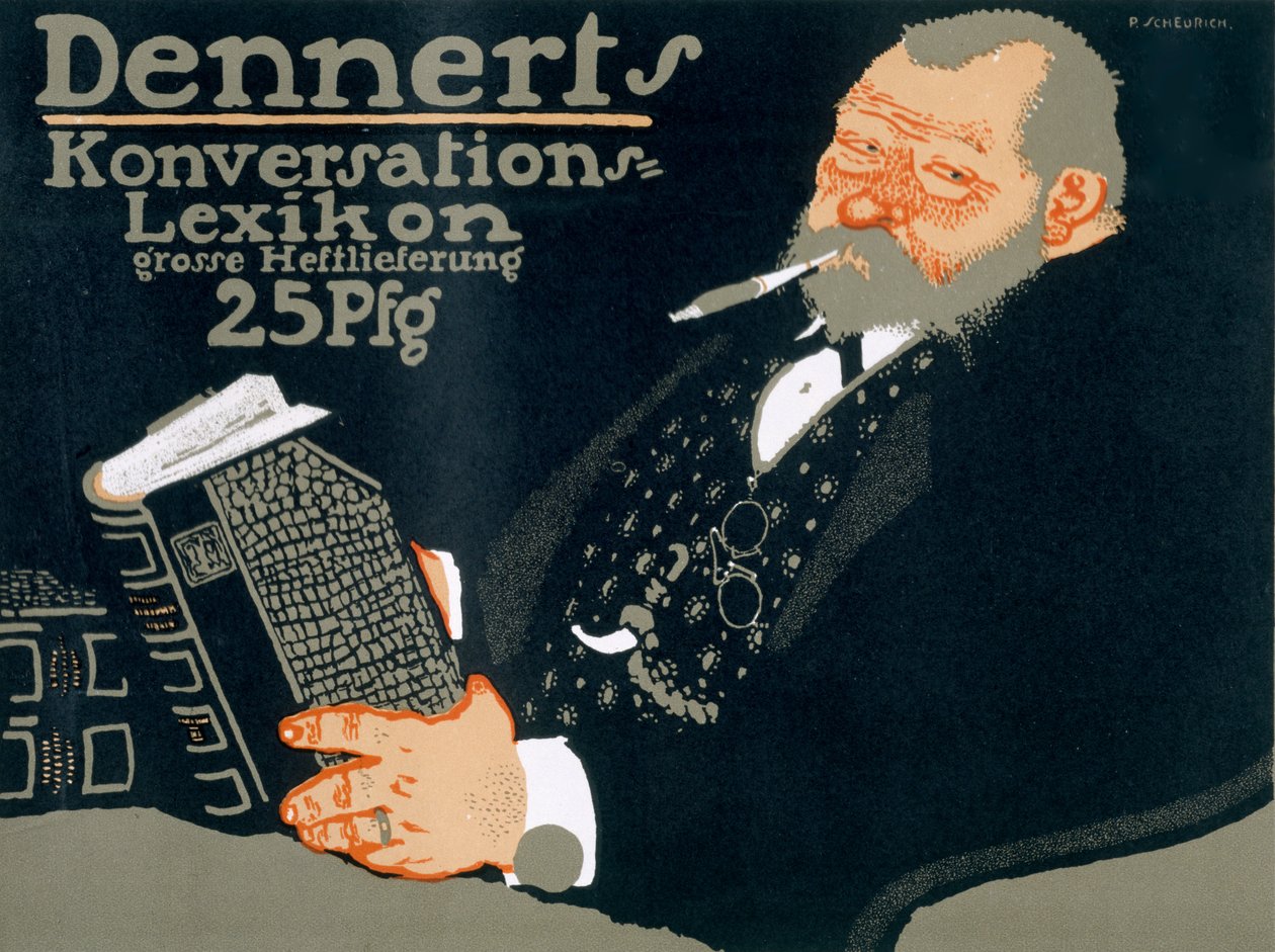 Reklama „Konversations-Lexikon” Dennerta, 1927 r. autorstwa Paul Scheurich