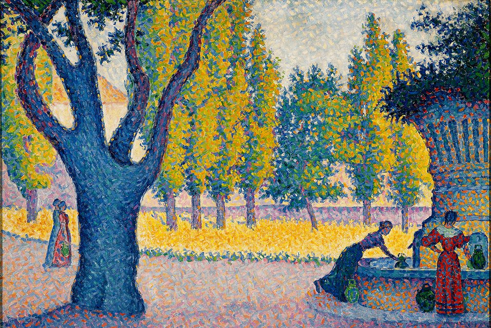 Saint-Tropez. Fontanna licencyjna autorstwa Paul Signac
