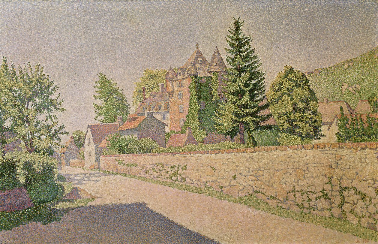 Chateau de Comblat, ok. 1887 r. autorstwa Paul Signac