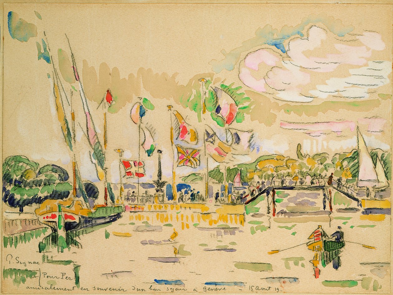Genewa, ok. 1919 r. autorstwa Paul Signac