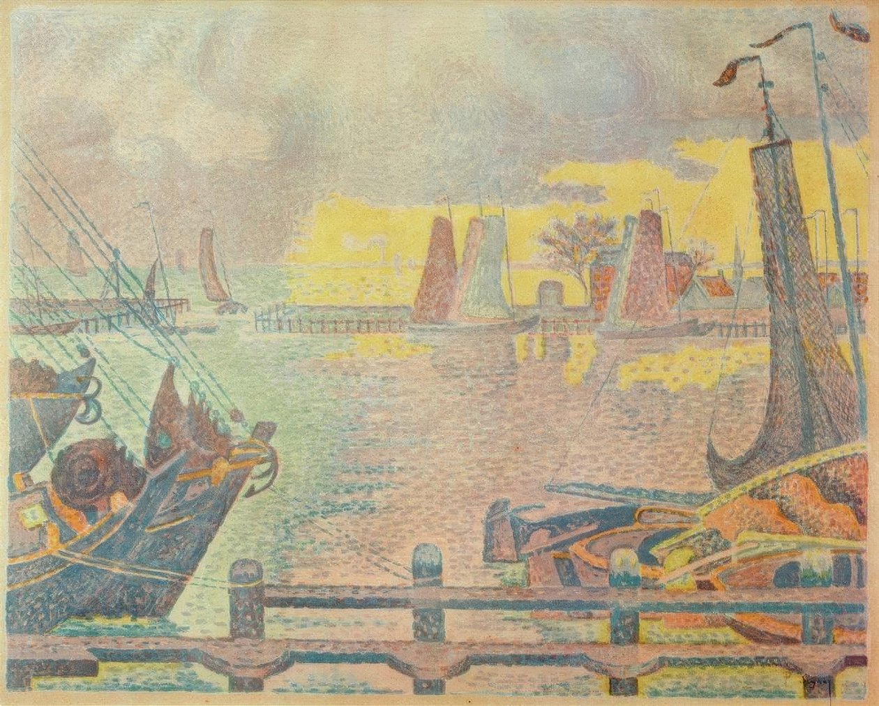 Łodzie w Flushing autorstwa Paul Signac