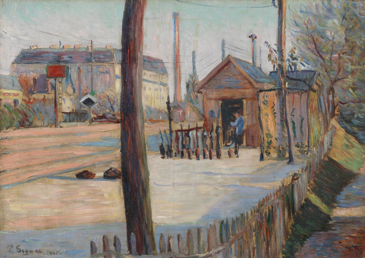 Węzeł kolejowy w pobliżu Bois-Colombes autorstwa Paul Signac