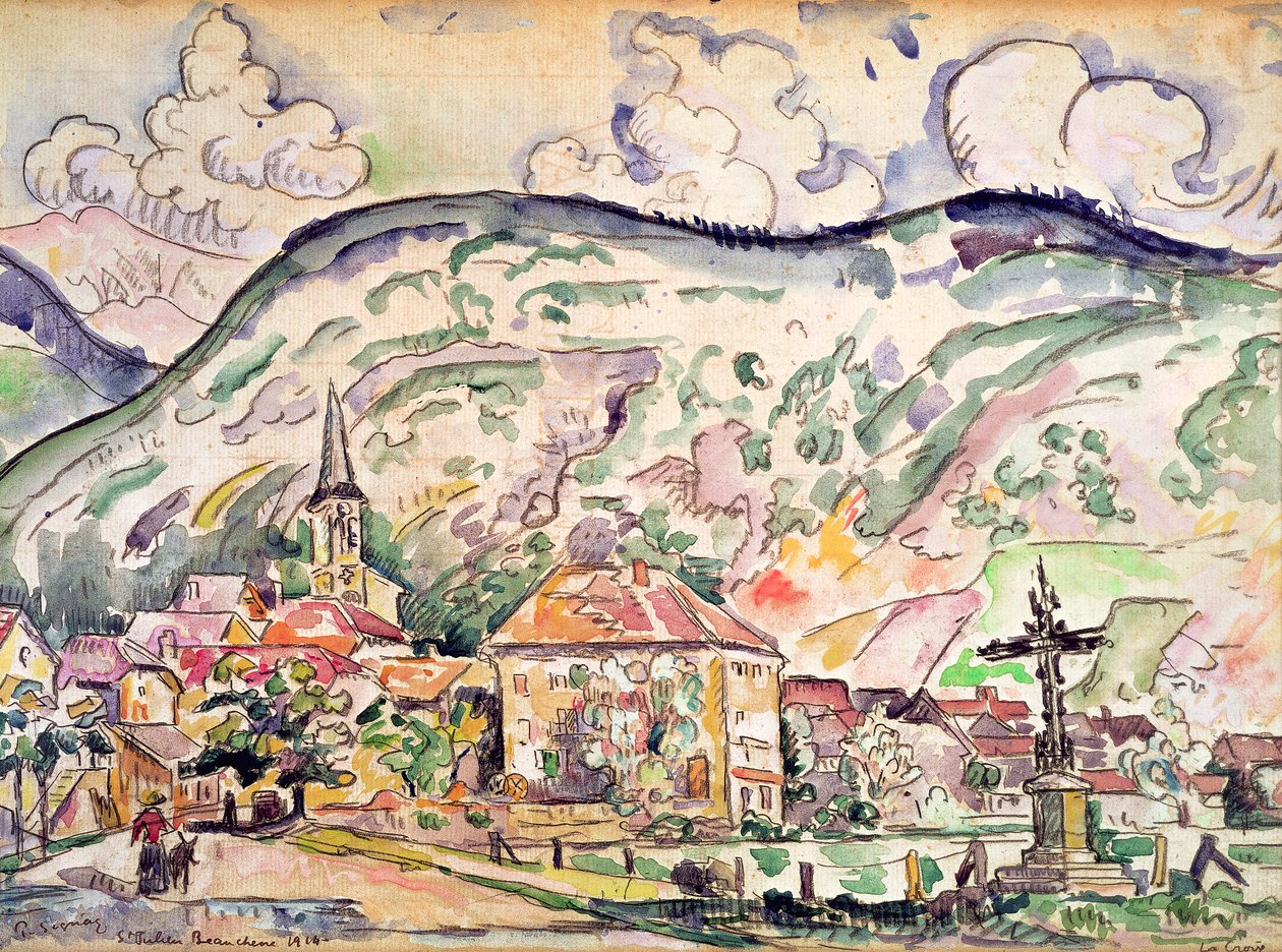 Saint-Julien-Beauchêne, 1914 (akwarela na papierze) autorstwa Paul Signac