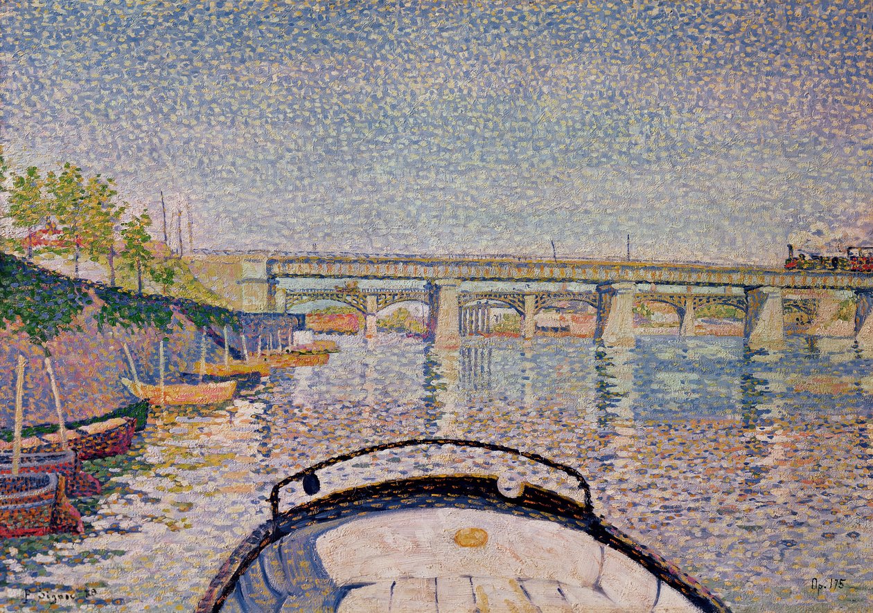 Most w Asnieres, 1888 autorstwa Paul Signac
