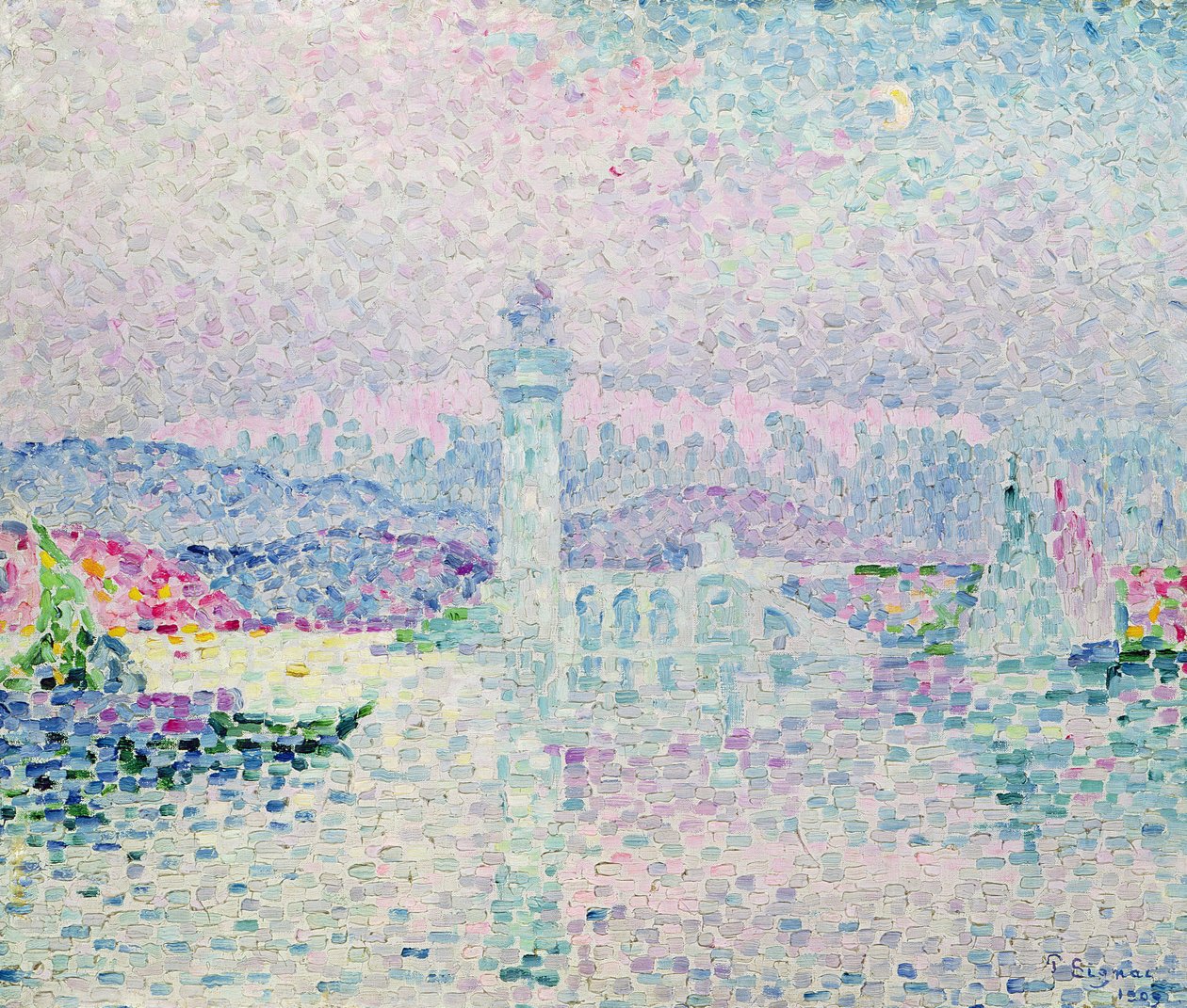 Latarnia morska w Antibes, 1909 autorstwa Paul Signac