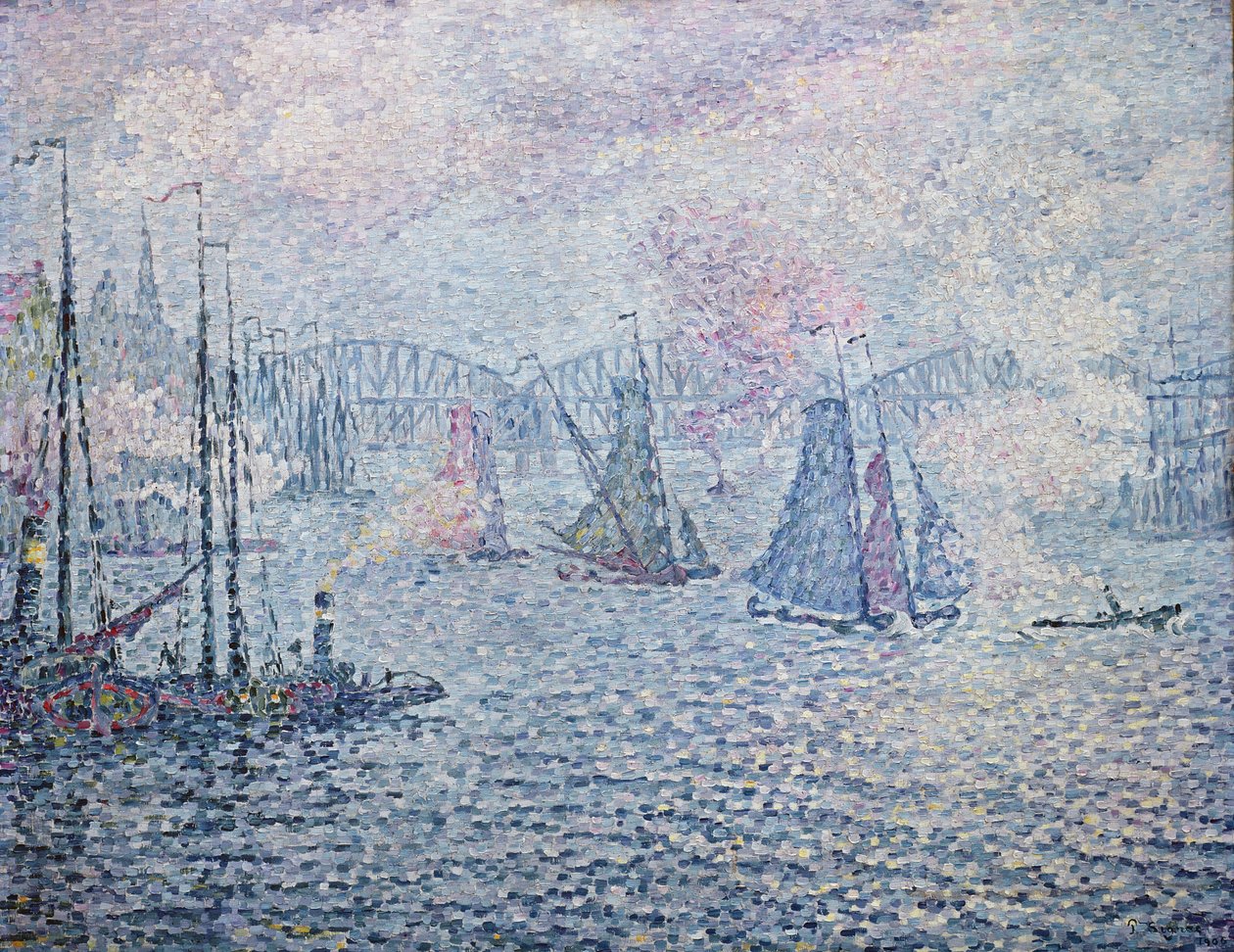 Port w Rotterdamie, czyli opary, 1906 autorstwa Paul Signac