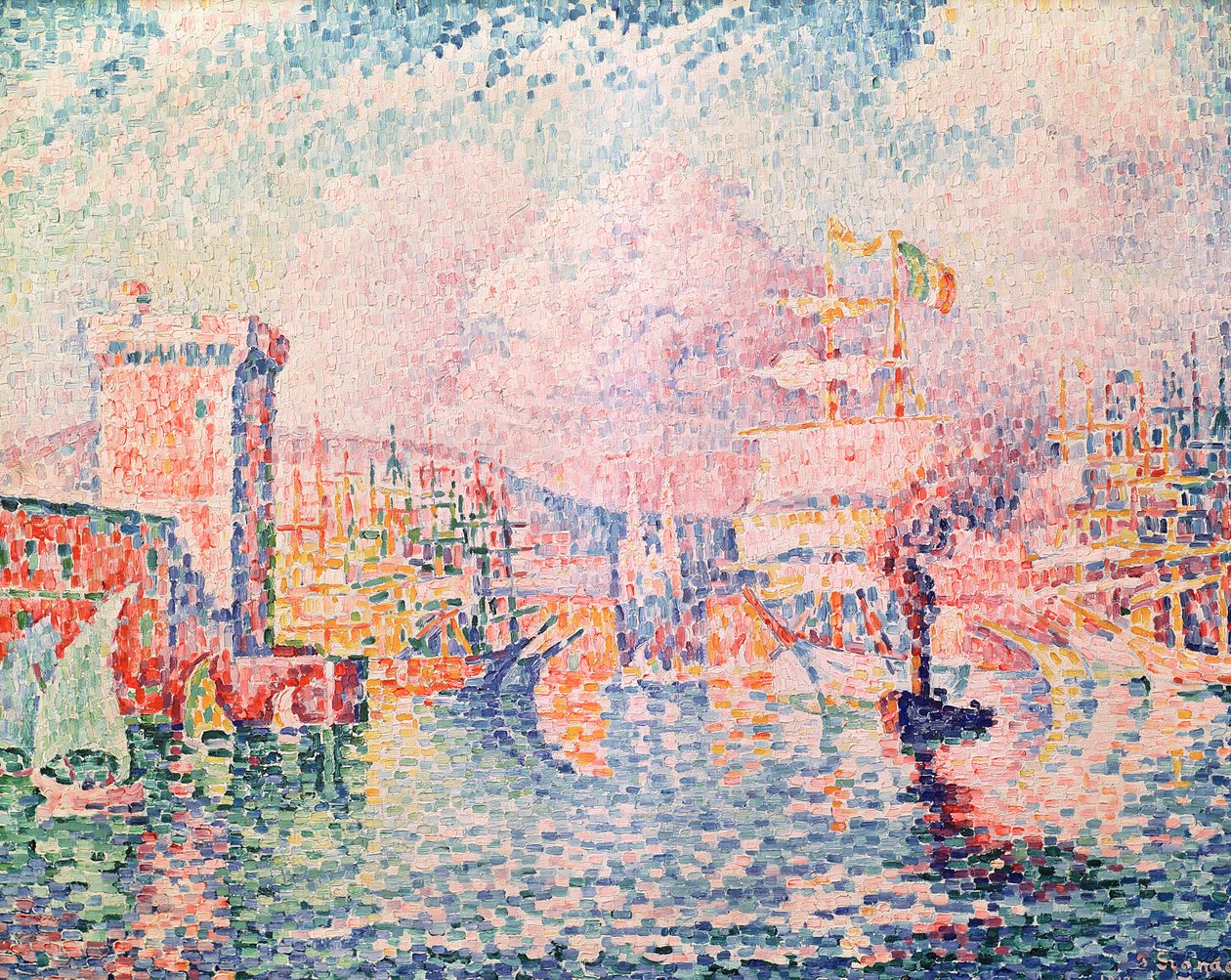 Czerwona Wieża (wejście do portu w Marsylii), 1913 autorstwa Paul Signac