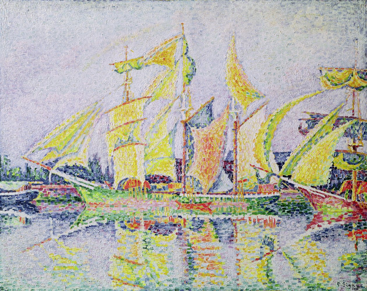Trzy żółte maszty, 1931 autorstwa Paul Signac