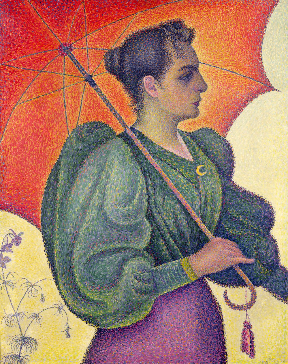 Kobieta z parasolką, 1893 autorstwa Paul Signac