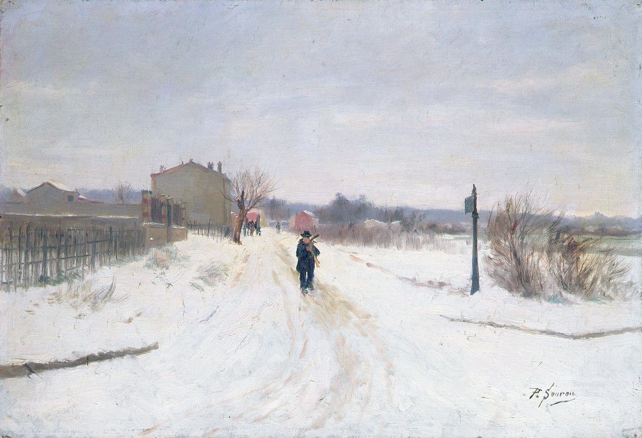 Śnieżny krajobraz autorstwa Paul Sourou
