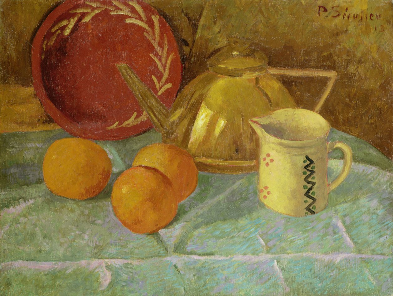 Martwa natura z owocami i dzbanem lub synchronizacja w kolorze żółtym, 1913 autorstwa Paul Sérusier