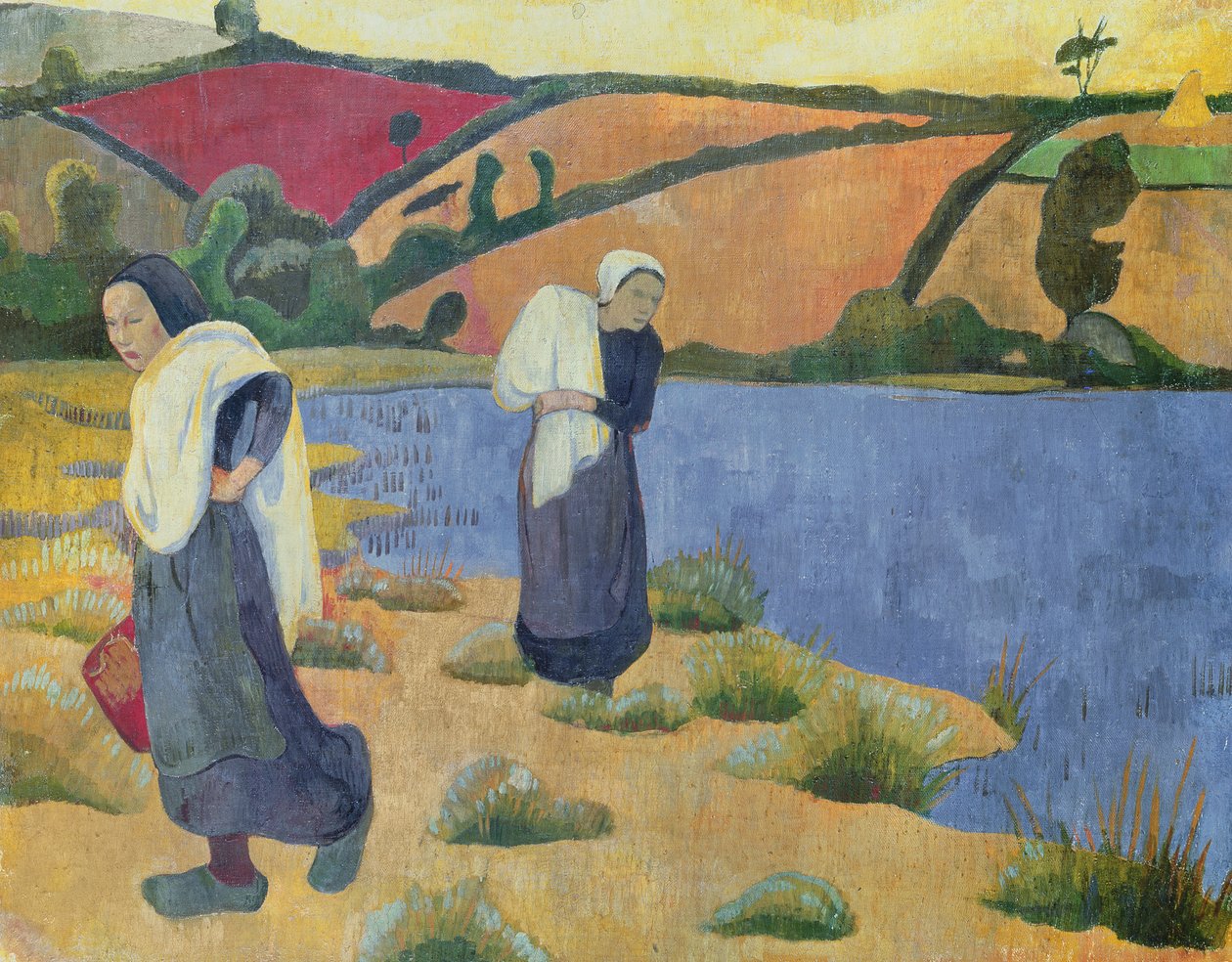 Praczki nad rzeką Laita, niedaleko Pouldu, 1892 autorstwa Paul Sérusier