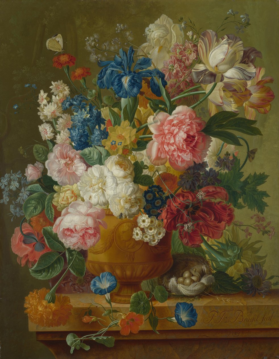 Kwiaty w wazonie, 1789 autorstwa Paul Theodor van Brussel