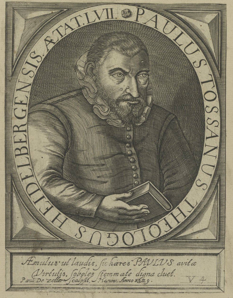 Portret Paulusa Tossanusa autorstwa Paul de Zetter  