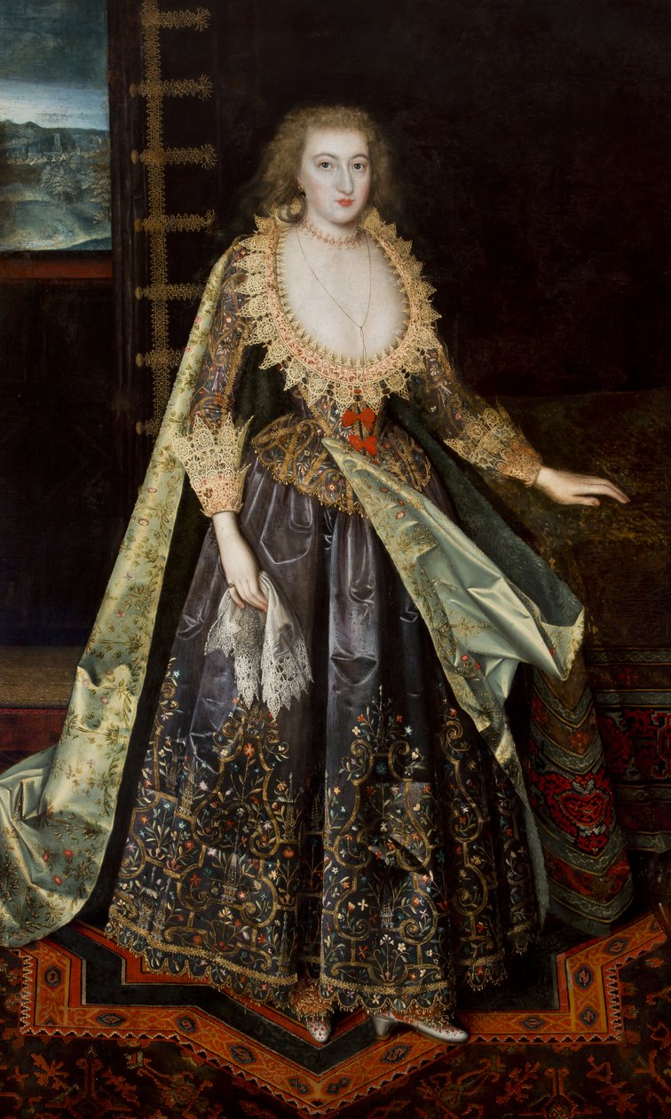 Pani zwana Margaret Stuart, hrabina Nottingham, ok. 1620 autorstwa Paul van attr.to Somer