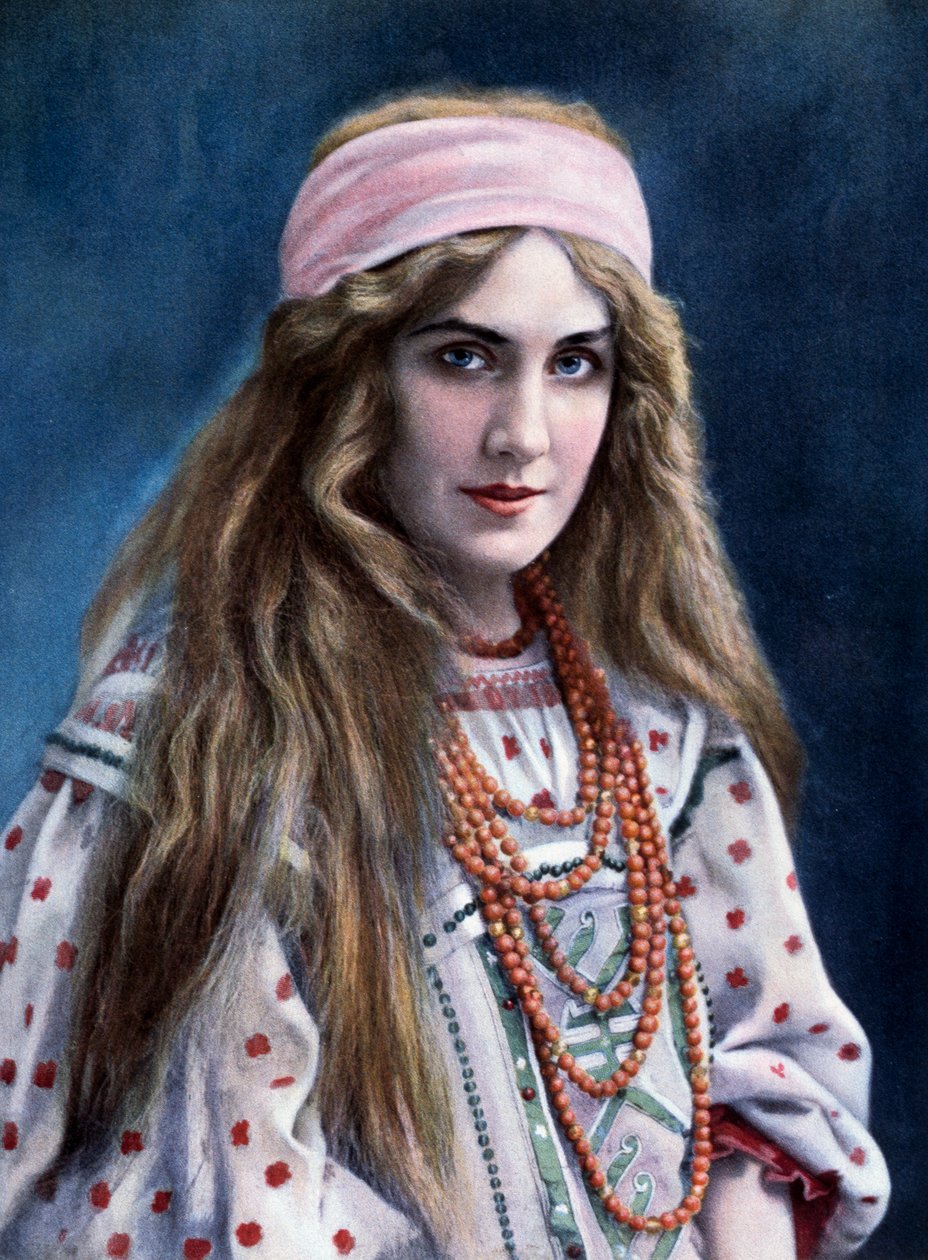 Marguerite Carre (1880-1947) w roli Snegourotczki w Śnieżnej Dziewicy Nikołaja Rimskiego-Korsakowa (1844-1908) autorstwa Paul (after) Nadar