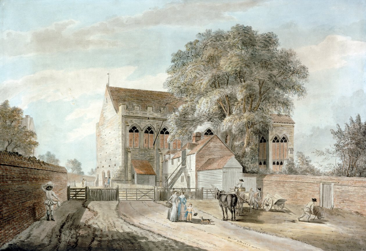 Widok Wielkiej Sali ok. 1781 r. (akwarela i ołówek na papierze) autorstwa Paul (circle of) Sandby