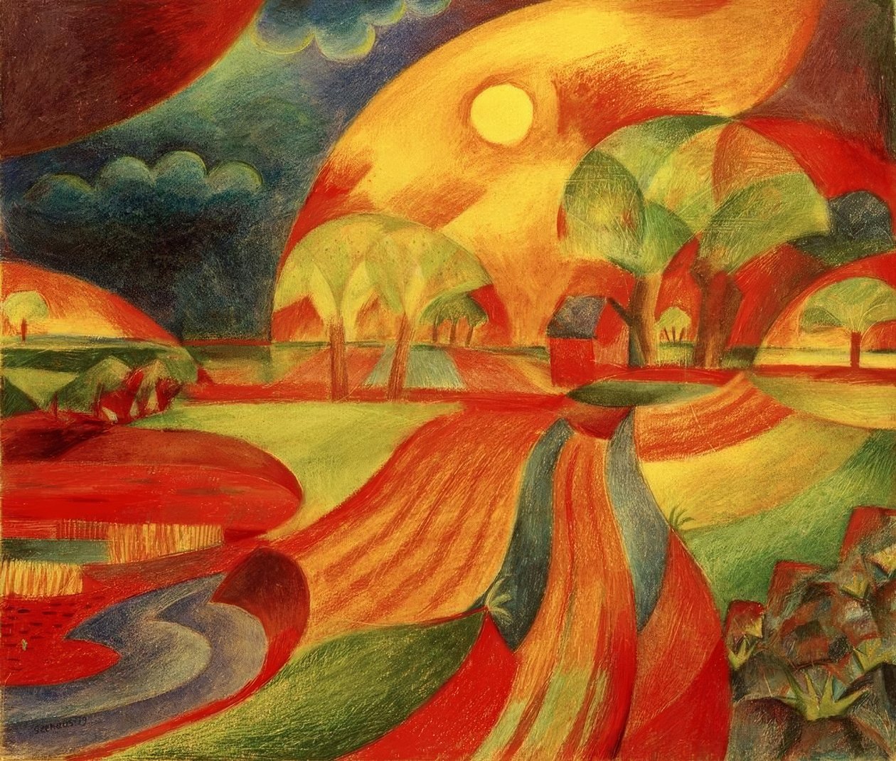 Poziom (koło Hamburga) autorstwa Paul Adolf Seehaus