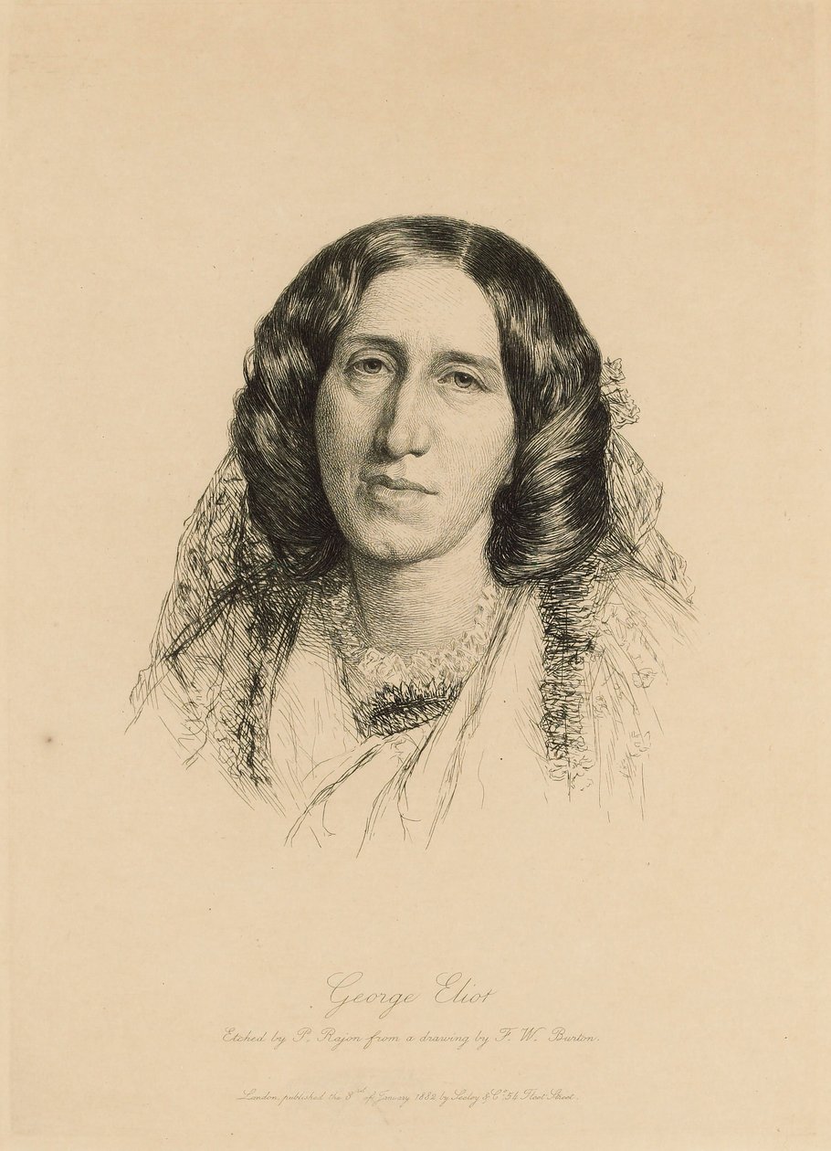 Portret Jerzego Eliota 1819-1880 , 1882. autorstwa Paul Adolphe Rajon