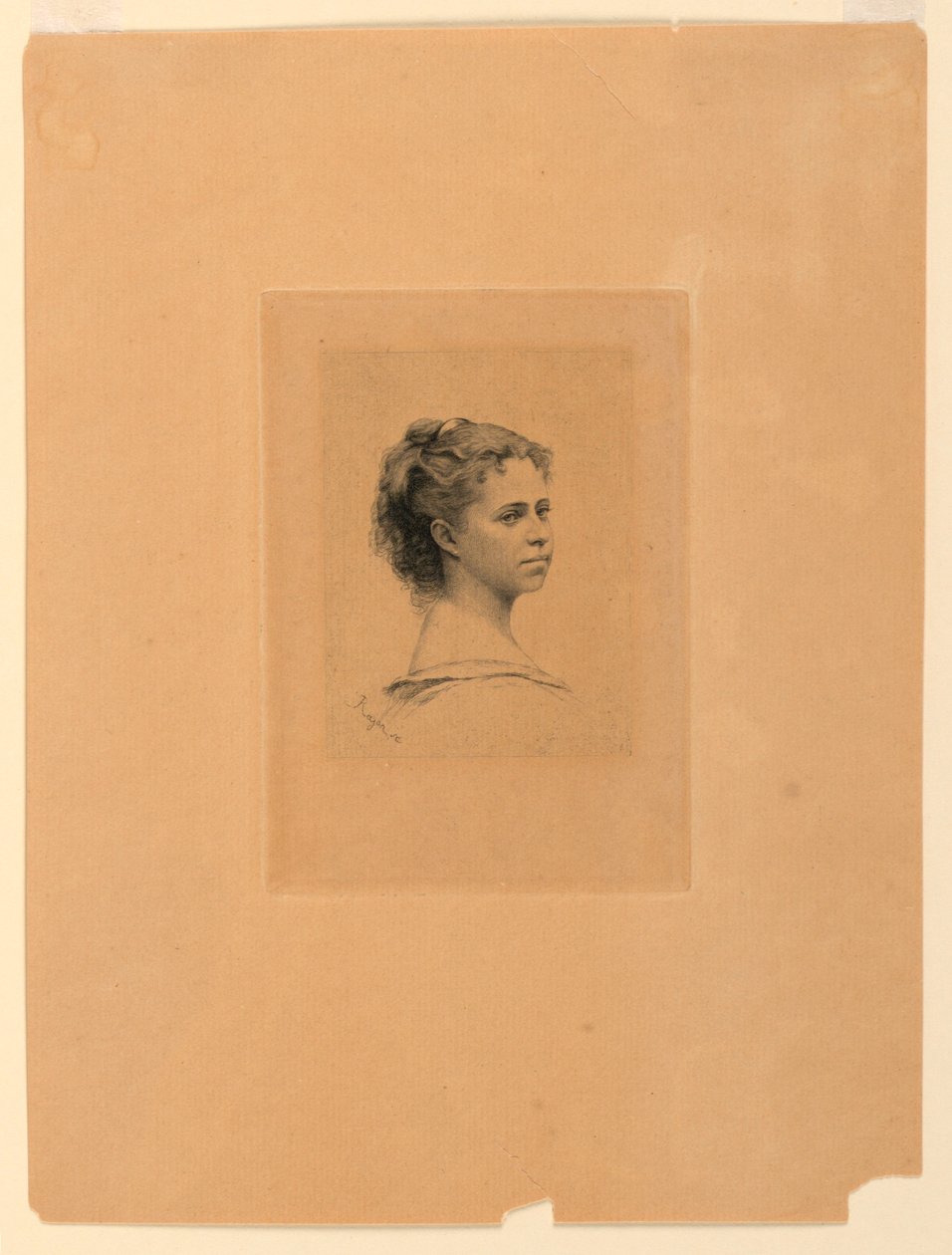 Portret panny Delaporte autorstwa Paul Adolphe Rajon