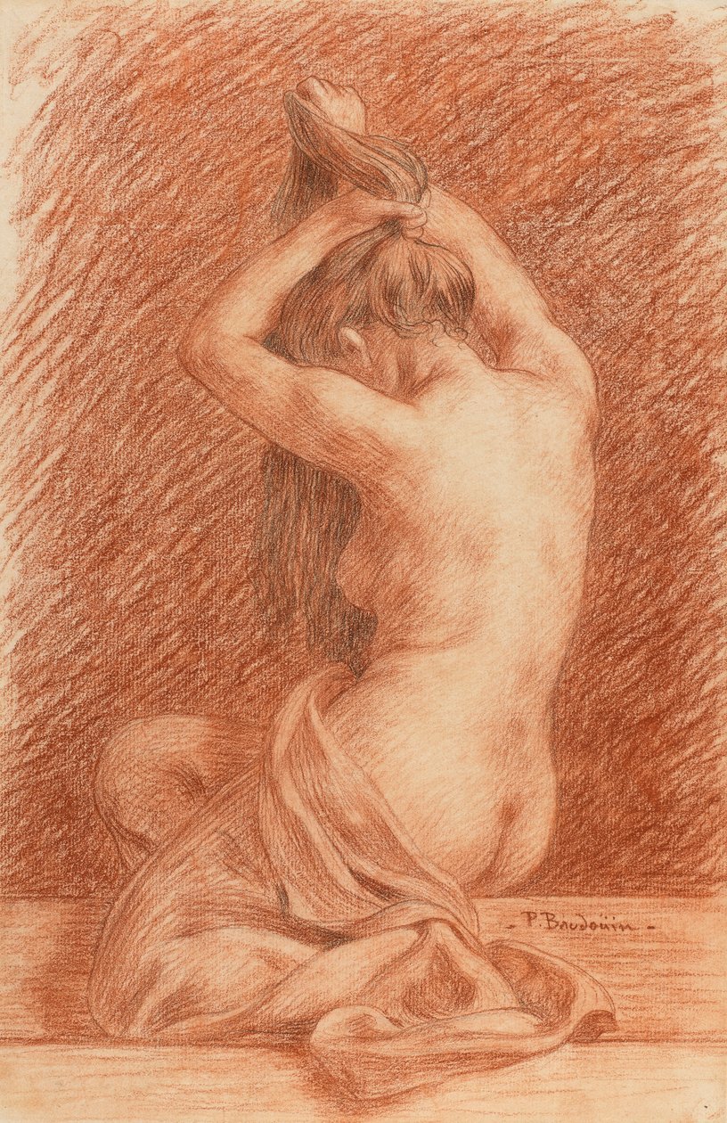 Kobieca figura - ubieranie włosów autorstwa Paul Albert Baudouin
