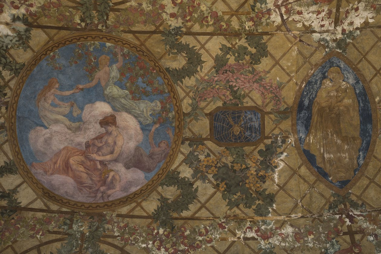 Godziny dnia i nocy: La Maternité, między 1909 a 1910 (wystrój architektoniczny) autorstwa Paul Albert Baudouin